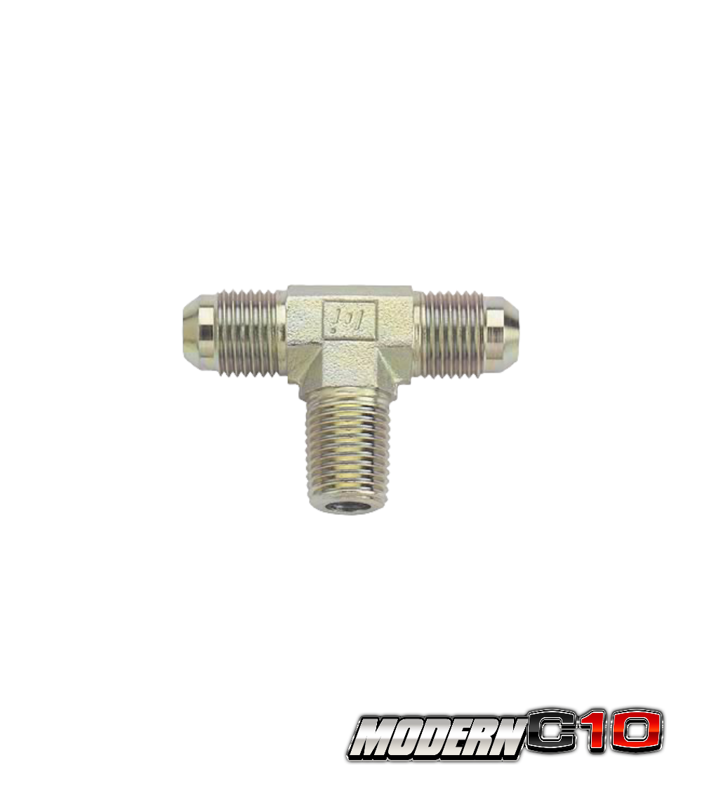 -3an Steel Tee 1/8” NPT on Side