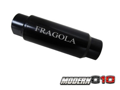 -6an Black Aluminum Inline Fuel Filter