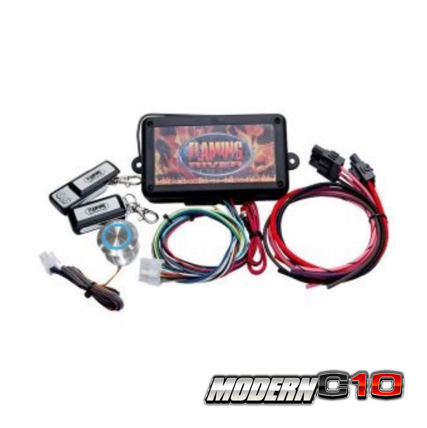 Programmable RFID Keyless Ignition System - Dash Mount - Touch Start