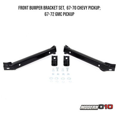 1967-1970 Chevy Pickup; 1967-1972 GMC Pickup, Front Bumper Bracket Set