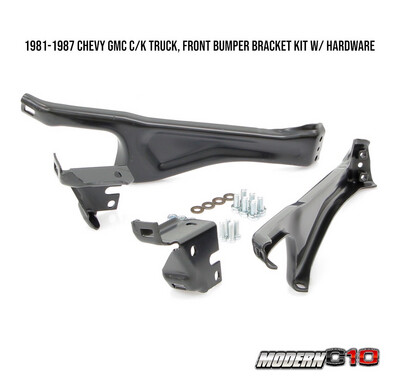 1981-1987 Chevy GMC C/K Truck, Front Bumper Bracket Kit With Hardware