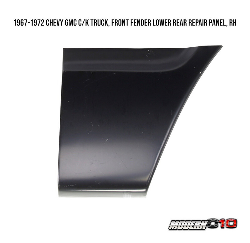1967-1972 Chevy GMC C/K Truck, Front Fender Lower Rear Repair Panel, RH