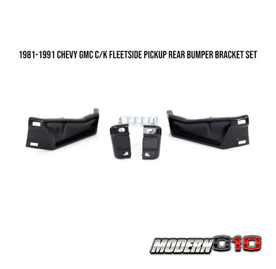 1981-1991 Chevy GMC C/K Fleetside Pickup Rear Bumper Bracket Set