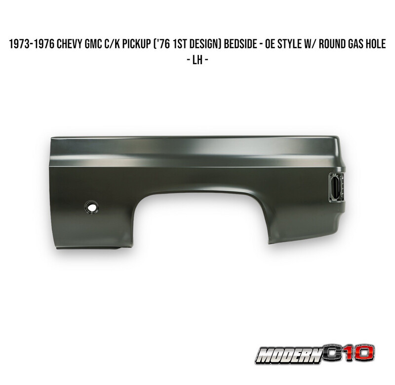 1973-1976 Chevy GMC C/K Pickup ('76 1st Design) Bedside - OE Style w/ Round Gas Hole - LH -