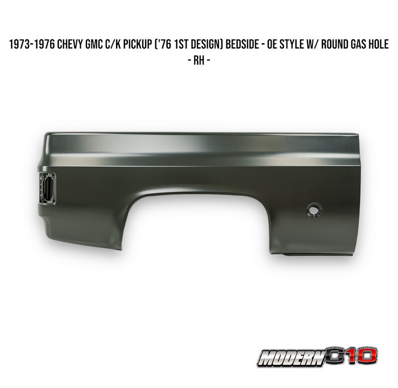 1973-1976 Chevy GMC C/K Pickup ('76 1st Design) Bedside - OE Style w/ Round Gas Hole - RH -