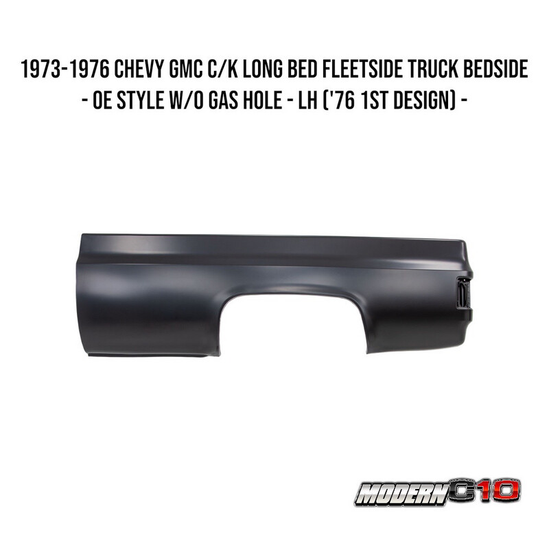 1973-1976 Chevy GMC C/K Long Bed Fleetside Truck Bedside - OE Style w/o Gas Hole - LH ('76 1st Design) -
