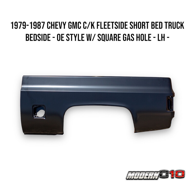 1979-1987 Chevy GMC C/K Fleetside Short Bed Truck Bedside - OE Style w/ Square Gas Hole - LH -