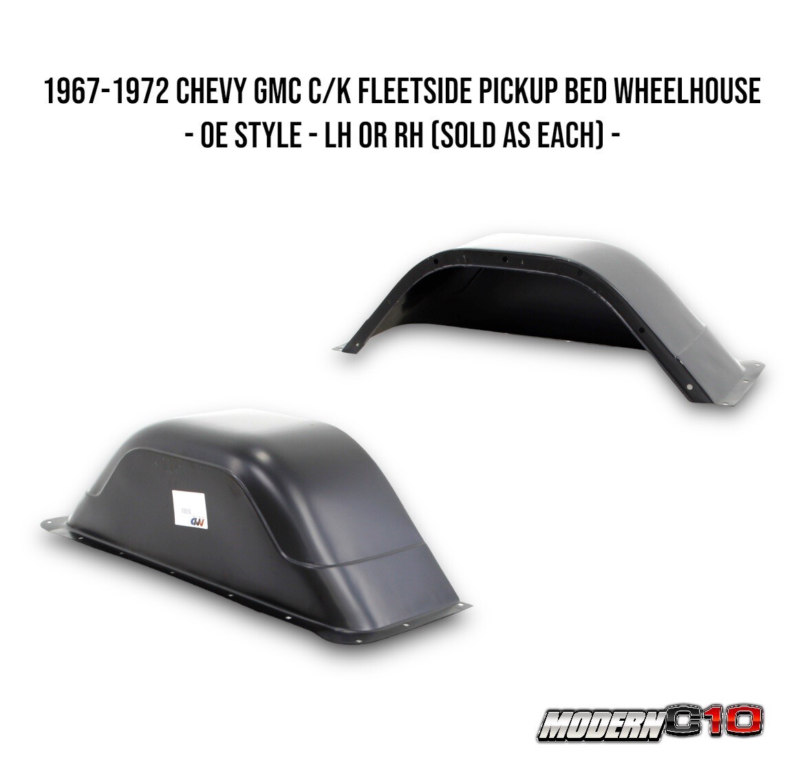 1967-1972 Chevy GMC C/K Fleetside Pickup Bed Wheelhouse - OE Style - LH or RH (Sold as Each) -