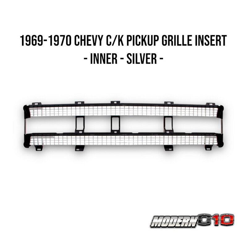 1969-1970 Chevy C/K Pickup Grille Insert - Inner - Silver -