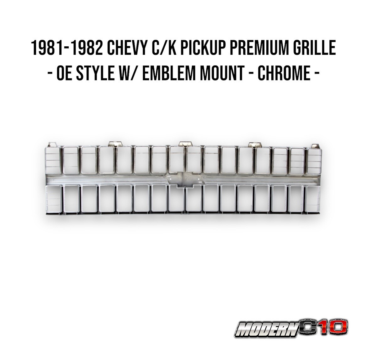 1981-1982 Chevy C/K Pickup Premium Grille - OE Style w/ Emblem
