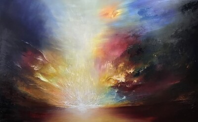 Promethean Flame | Oil on canvas | 122 x 76 x 4 cm | 2021 Promethean Flame | Oil on canvas | 122 x 76 x 4 cm | 2021