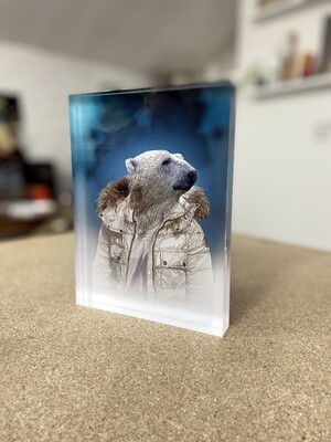 Stay Cool | Acrylic glass block | 15 x 20 x 2 cm