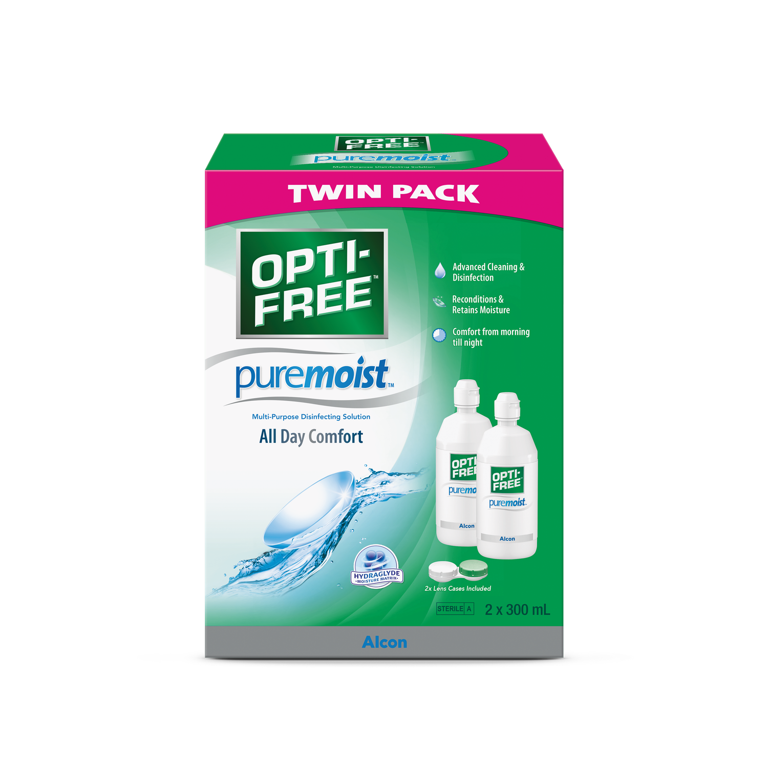 Opti-Free Puremoist twin pack (2x300ml)
