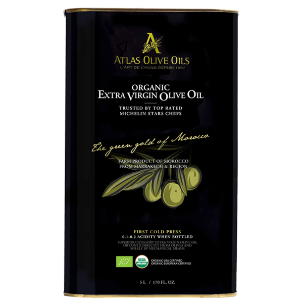 Atlas Organic Extra Virgin Olive Oil - Cold Pressed - 5L Tin