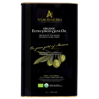 Atlas Organic Extra Virgin Olive Oil - Cold Pressed  | 5L Tin