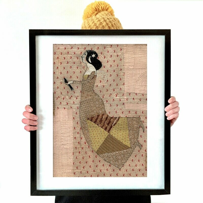 Patchwork Angel A3  Print (Open Edition)