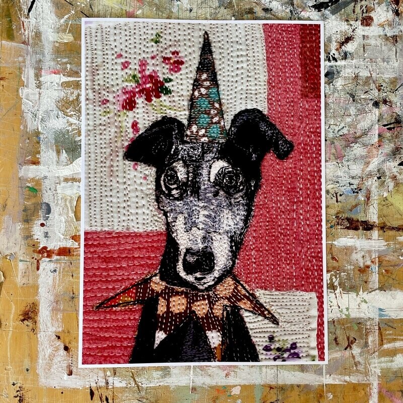 Party Lurcher A4  Print (Open Edition)