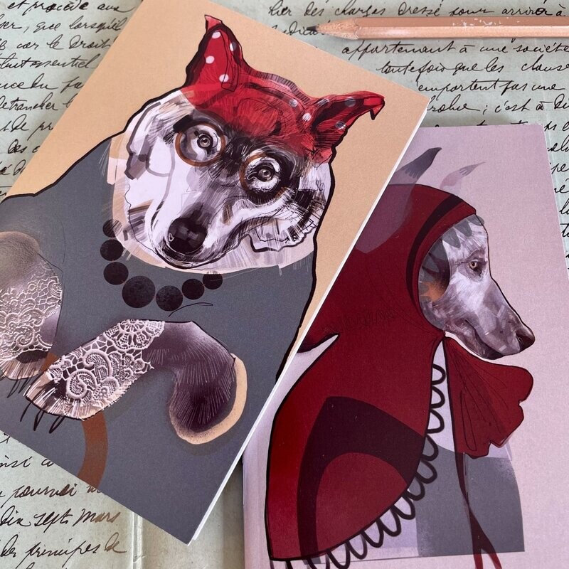 Folklore Wolves Double Notebook Set
