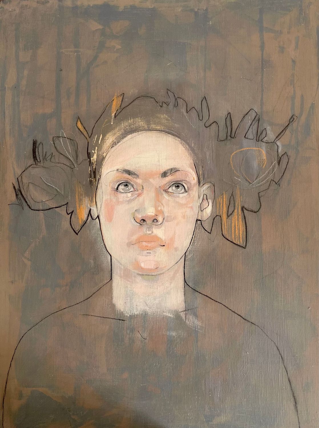 NEW!  ORIGINAL ART : 'Palimpsest' Acrylic On Panel