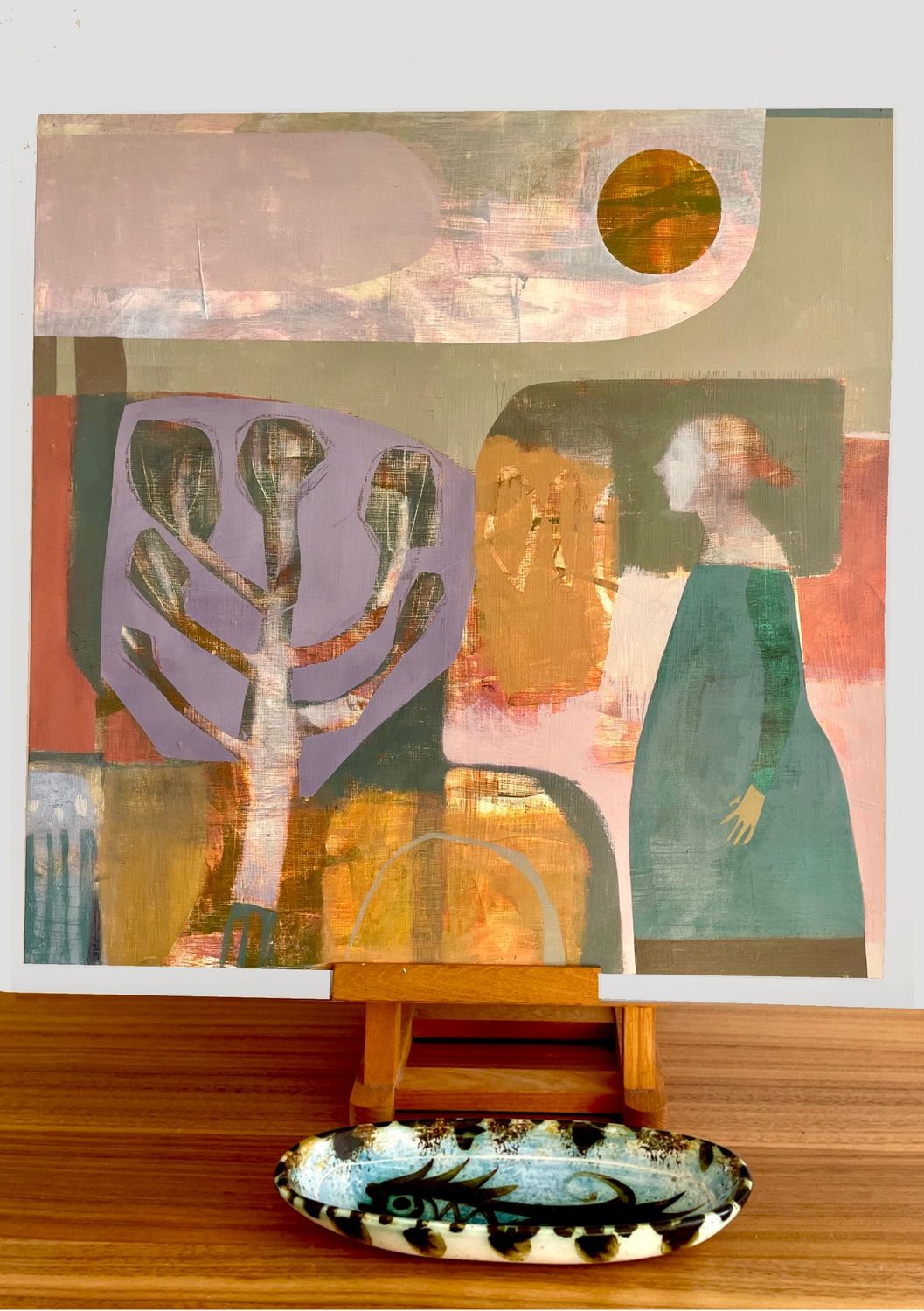 NEW! ORIGINAL ART: 'Returning The Leaves Of Gold': Mixed Media Painting