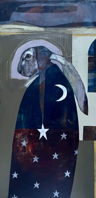 NEW! ORIGINAL ART: 'A Cloak Full Of Stars' Mixed Media Painting NEW! ORIGINAL ART: 'A Cloak Full Of Stars' Mixed Media Painting