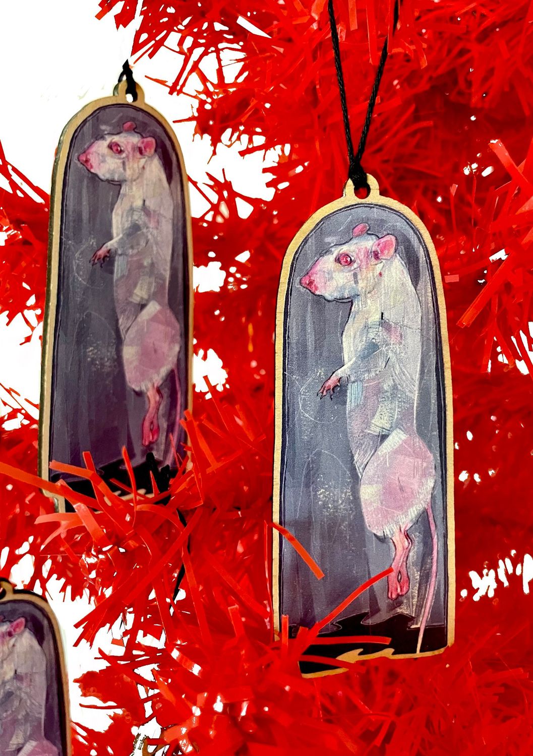 NEW! Ghost Mouse Wooden Decoration NEW! Ghost Mouse Wooden Decoration