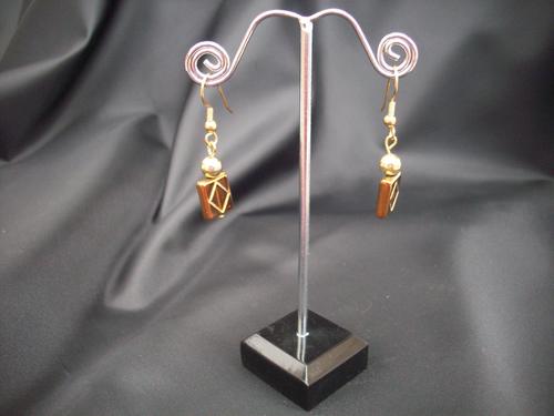 Brown glass with gold accent