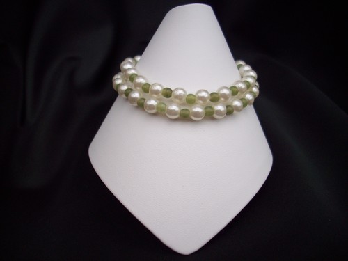 Pearls &amp; acrylic jade