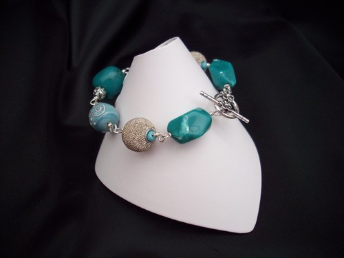 Turquoise, silver &amp; ceramic