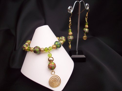 Cloisonne, glass &amp; filigree beads