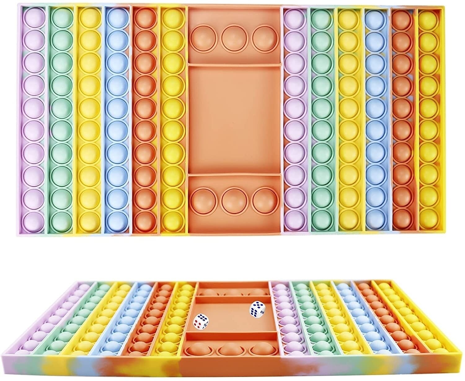 Large Pop Bubble Popper Fidget Sensory Toy Game w/dice push pop fidget pop  it toy