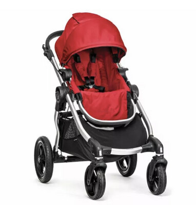 Baby Jogger City Select Single Stroller- Ruby Red Luxury Single Stroller that converts to double with second seat kit.