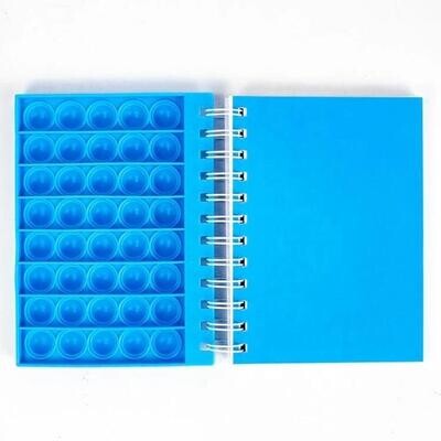 Notebook Popper Sensory Bubble Popper Silicone Purse Satchel push pop fidget pop it toy w/lined paper kids diary