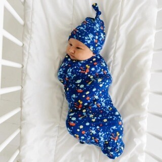  Little Sleepies Newborn Swaddle + Hat Set, Viscose