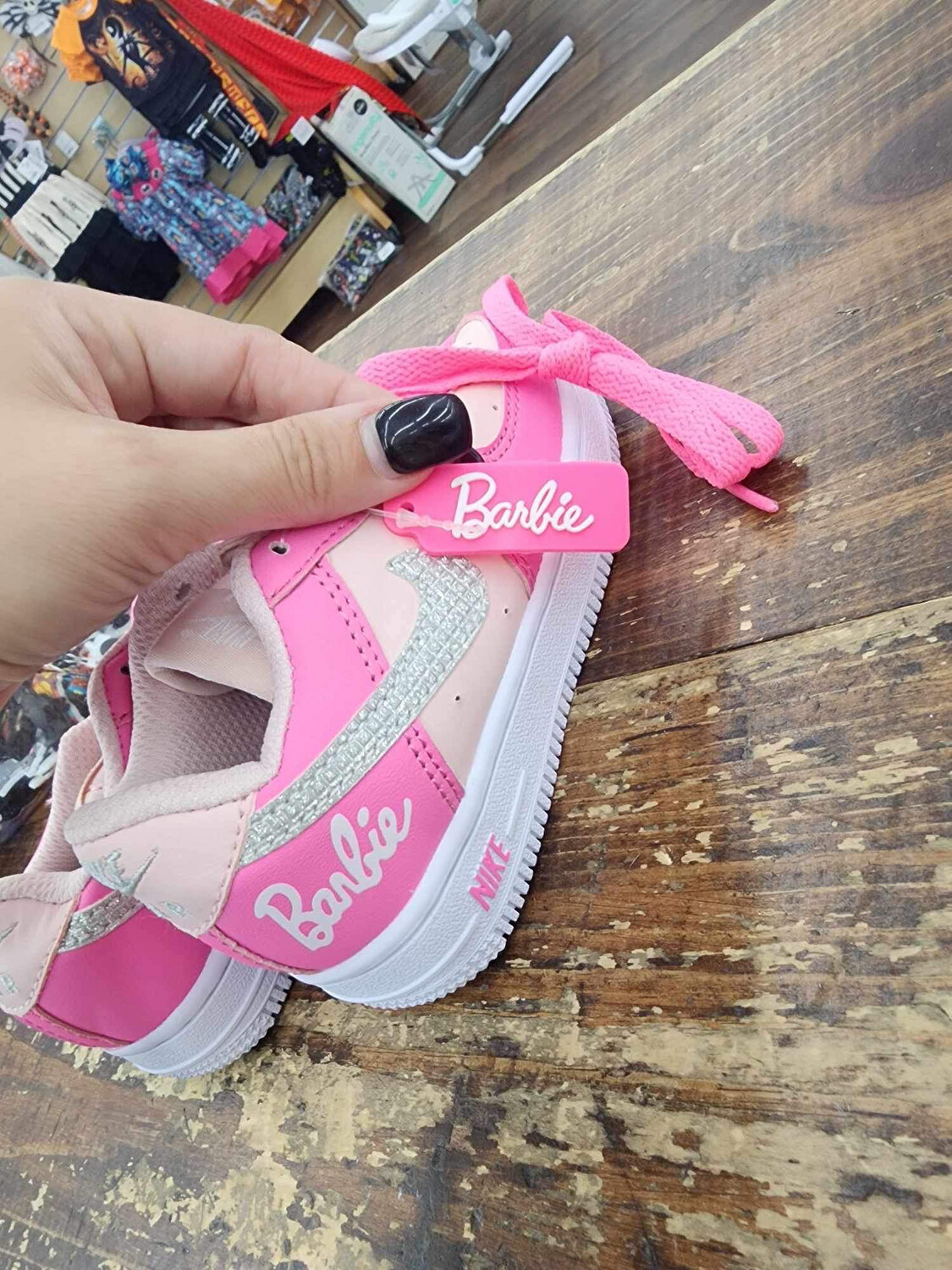 Pink Barbie Tennis Shoes