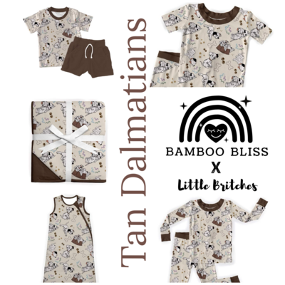 Bamboo Bliss X Little Britches Tan Dalmatians Bamboo Collection