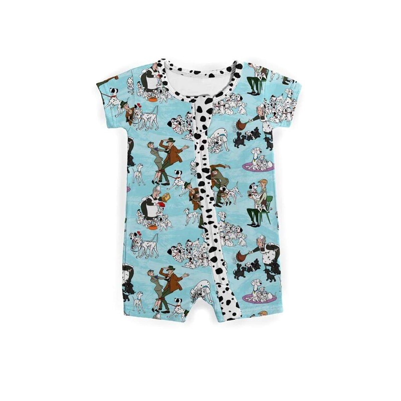 Dalmatians Pongo Shortie Romper by Bamboo Bliss and Little Britches - Ready To Ship