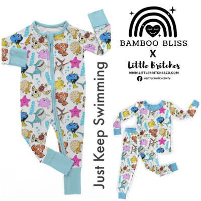 Bamboo Bliss X Little Britches Just Keep Swimming Bamboo Collection