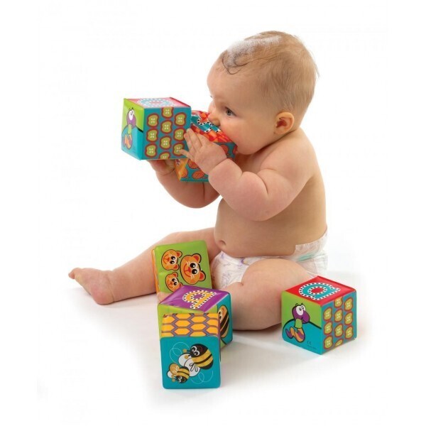 PlayGro - Cubos de Baño Niño 6 piezas