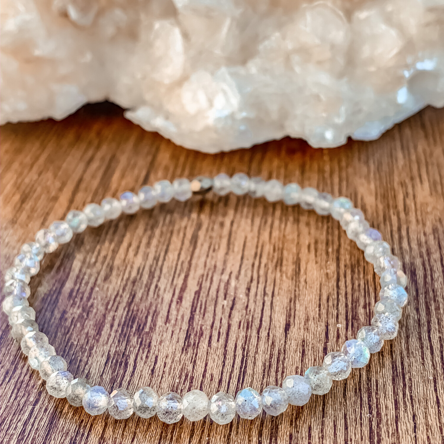 Labradorite Faceted Healing Crystal Bracelet