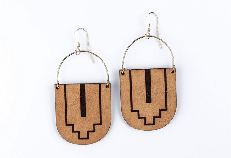 “Satorini” Leather Earrings