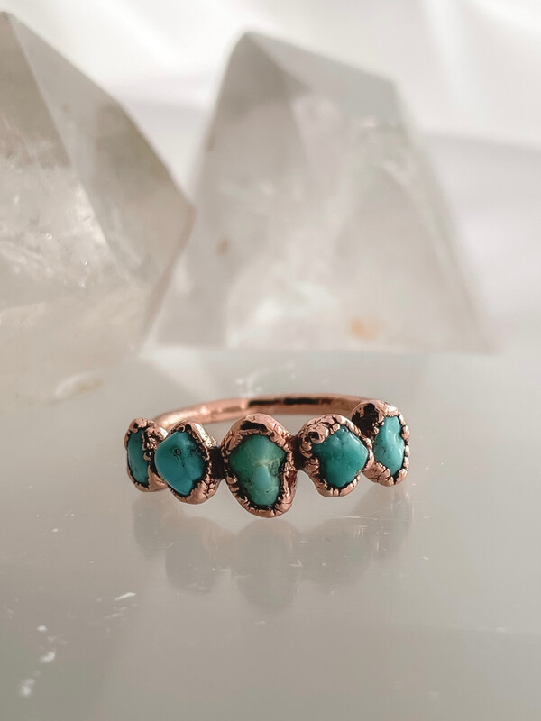 Turquoise Multi Stone Ring Size 8