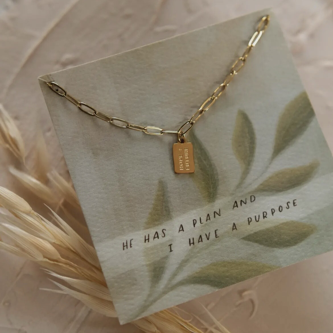 Hope + Future Mini Tag Necklace