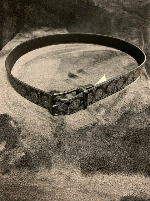 coach leather belt mens