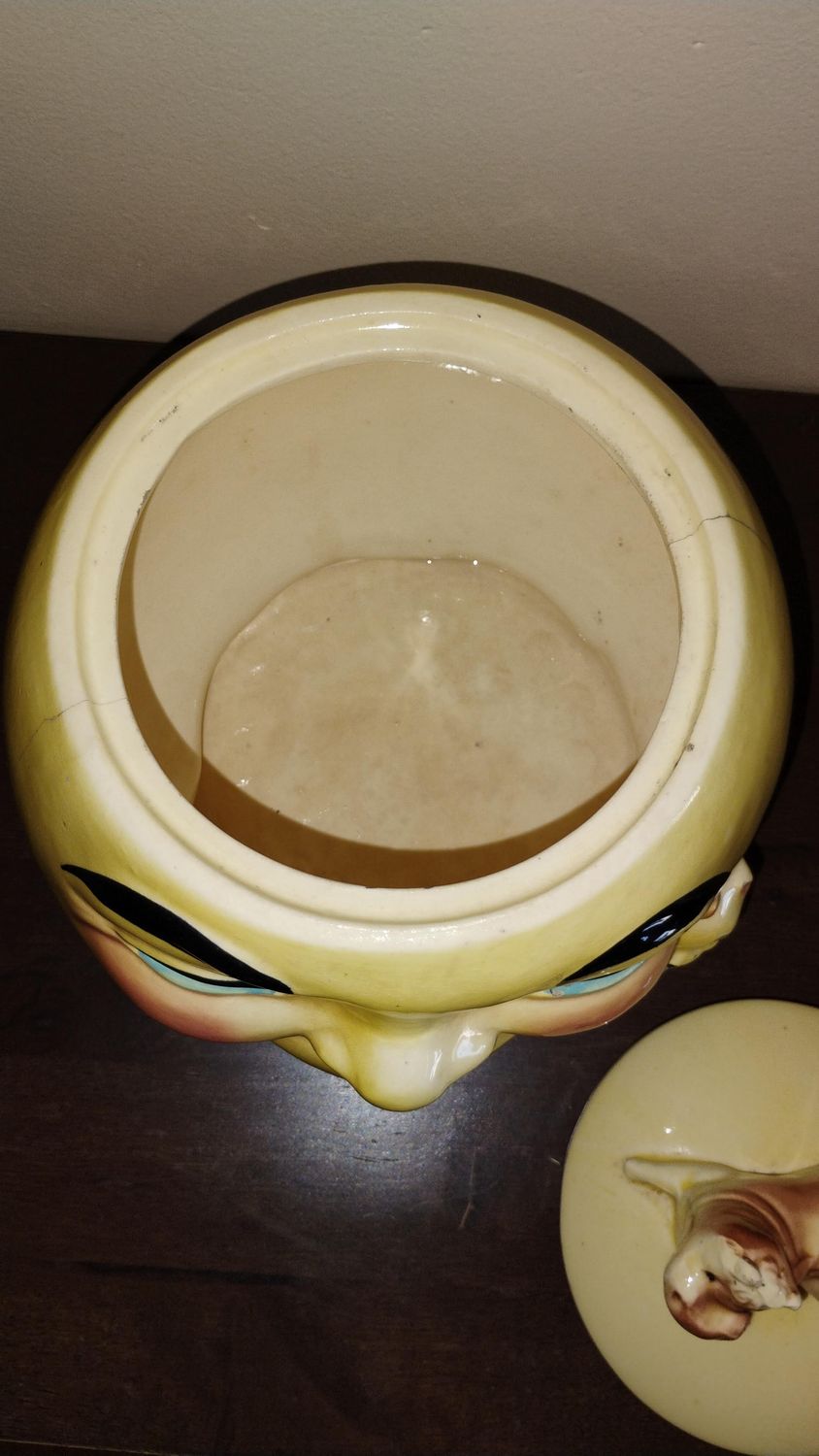 🌝 RARE Vintage &quot;Hey Diddle Diddle&quot; Moon Cookie Jar – $40 (Cincinnati area)