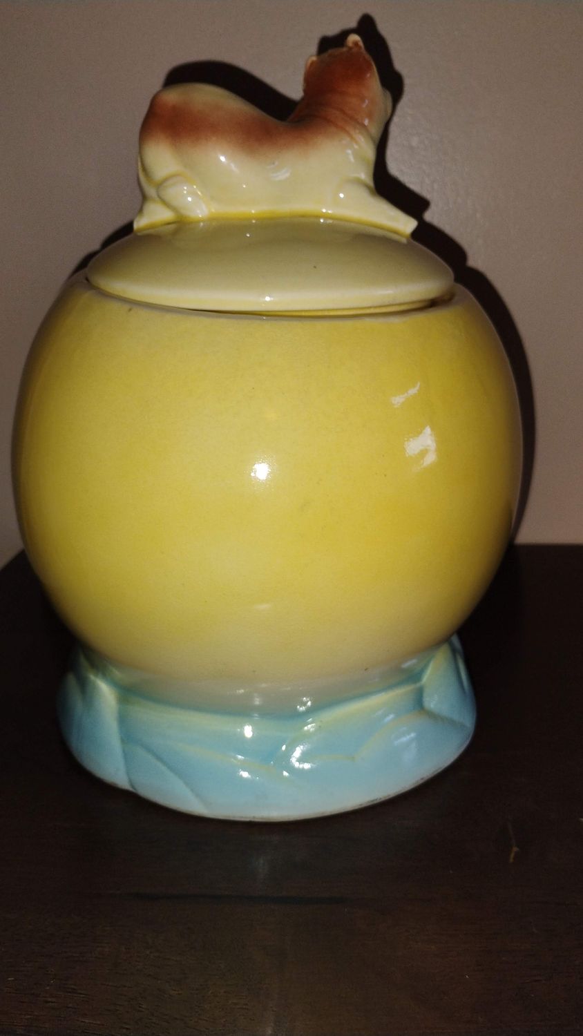 🌝 RARE Vintage &quot;Hey Diddle Diddle&quot; Moon Cookie Jar – $40 (Cincinnati area)