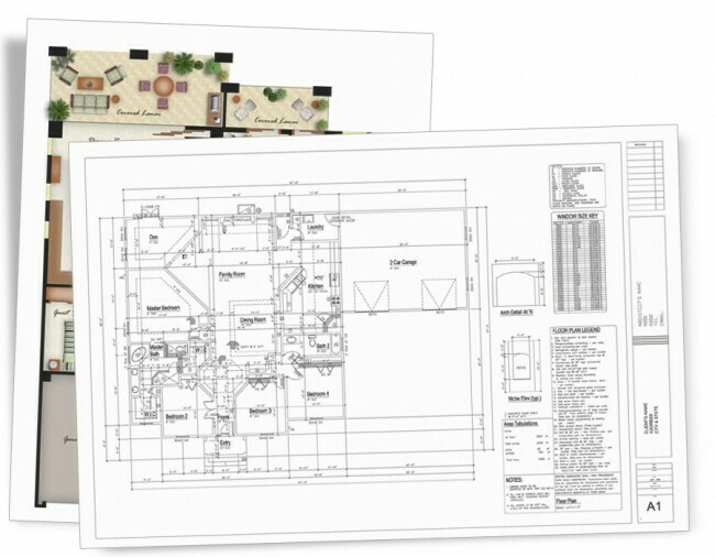 A2 Plan Printing (B&amp;W)