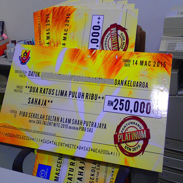 Mockup Cheque Printing
