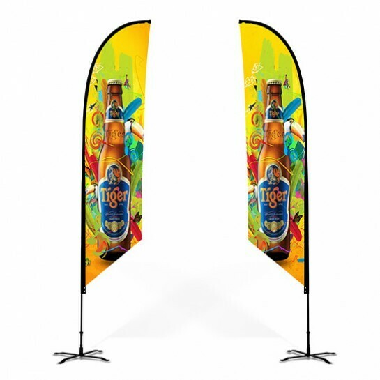 Steel Base Wind Flag Printing, Sewing Type:: Bow