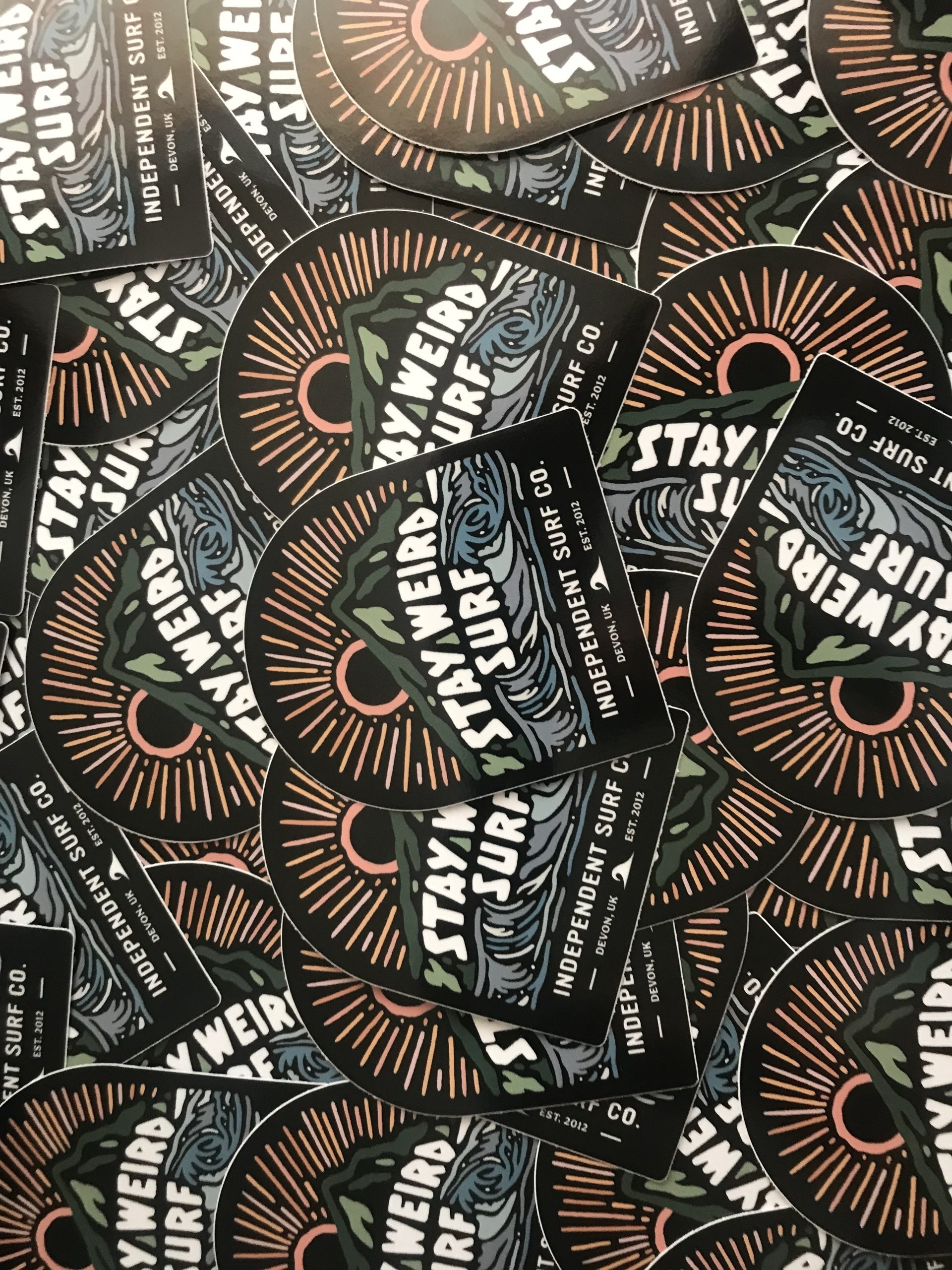 Stay Weird Surf Die Cut Sticker